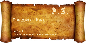 Medgyesi Bea névjegykártya